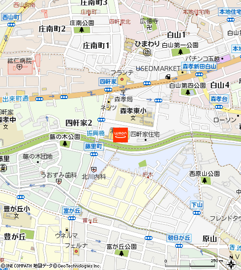 マックスバリュ森孝東店付近の地図